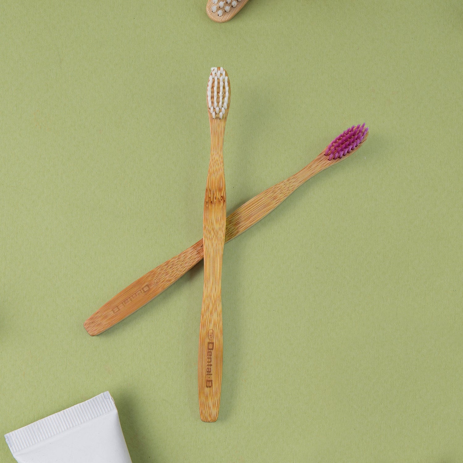 Eco-Friendly Natural Bamboo Toothbrush with Medium Bristles (2 Pc) Eco-Friendly Natural Bamboo Toothbrush with Medium Bristles (2 Pc)